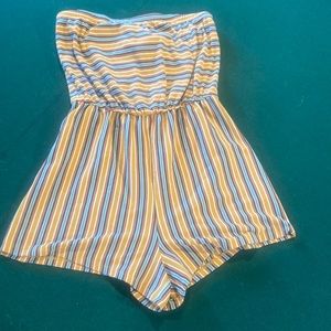 Wild fable strapless striped romper